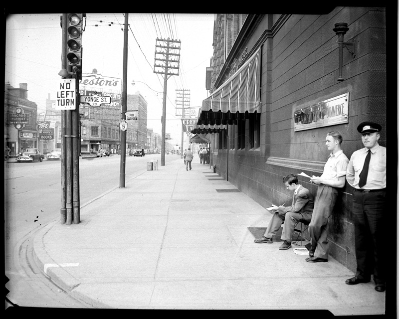 Bloor Street looking west from North West corner of Yonge Street - June 19, 1951 George Mulholland Murder
